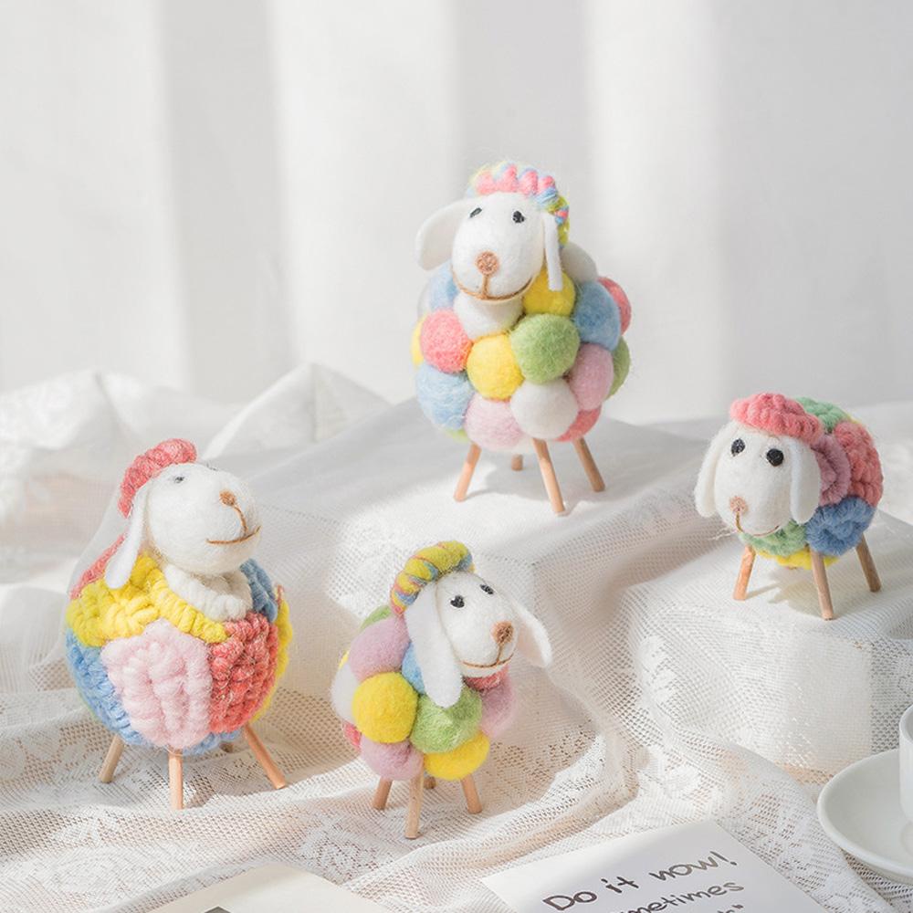 Rebuy felt sheep figurines mini small christmas holiday ornament wool trang trí nội thất