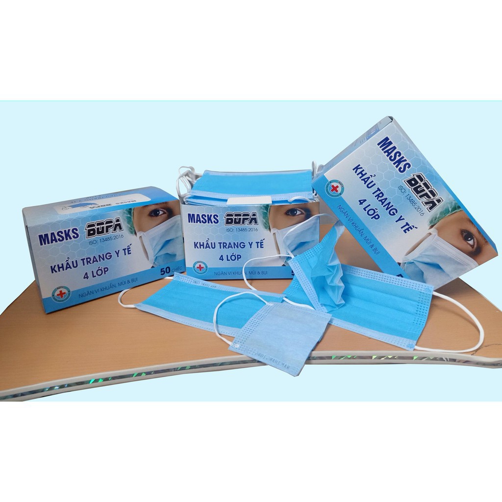 Khẩu Trang Y Tế BOPA Cao Cấp Loại 4 Lớp - hộp 50 cái chuẩn công ty | BigBuy360 - bigbuy360.vn