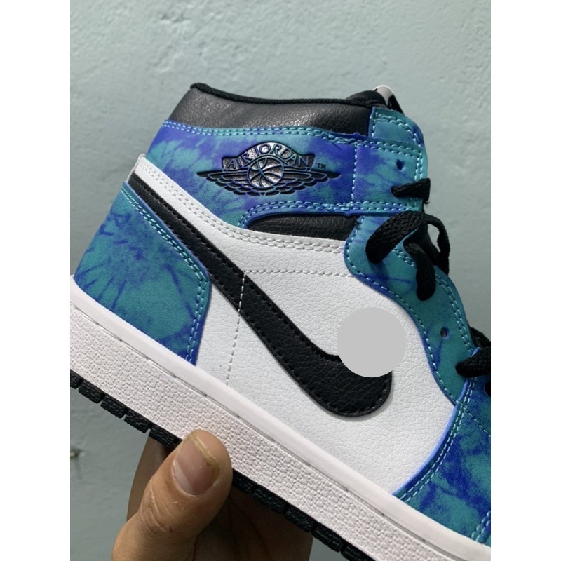Giày thể thao air Jordan 1 tie dye, giày sneaker nam nữ JD1 cổ cao Xanh loang đậm nước biển cực chất hàng mới về | BigBuy360 - bigbuy360.vn