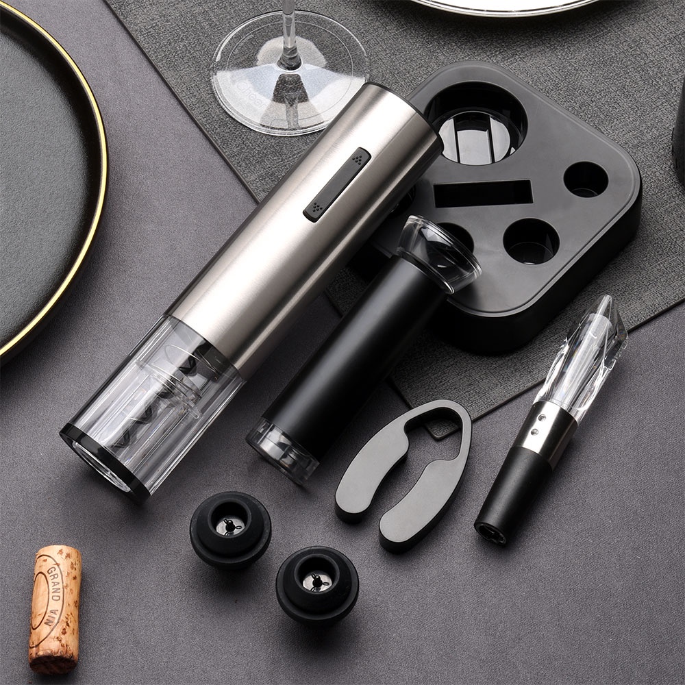 Uareliffe 5 In 1 Electric Wine Bottle Opener Fast Sobering Pourer Wine Corkscrew