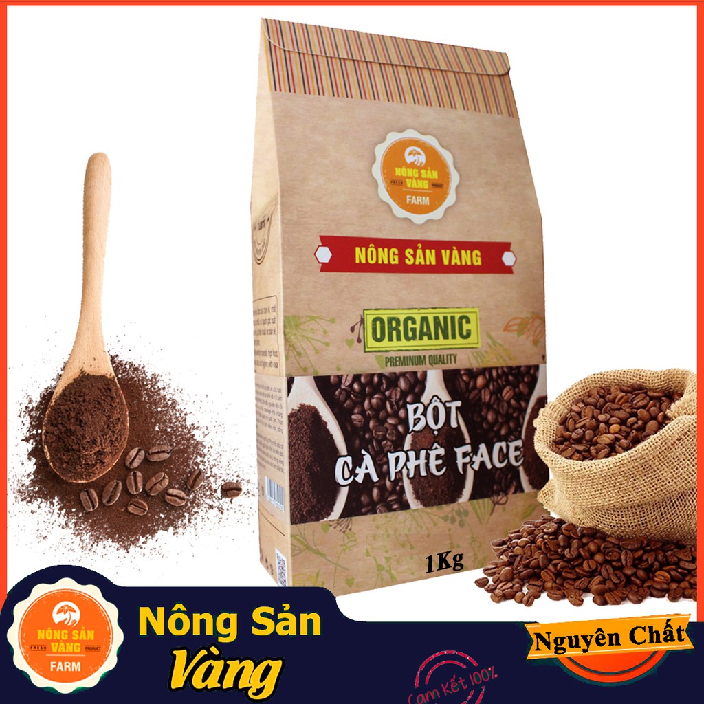 bột cafe đắp mặt, tắm body 1kg , bột cà phê nguyên chất,  tẩy da chết, trắng da ( handmade ) - Nông Sản Vàng