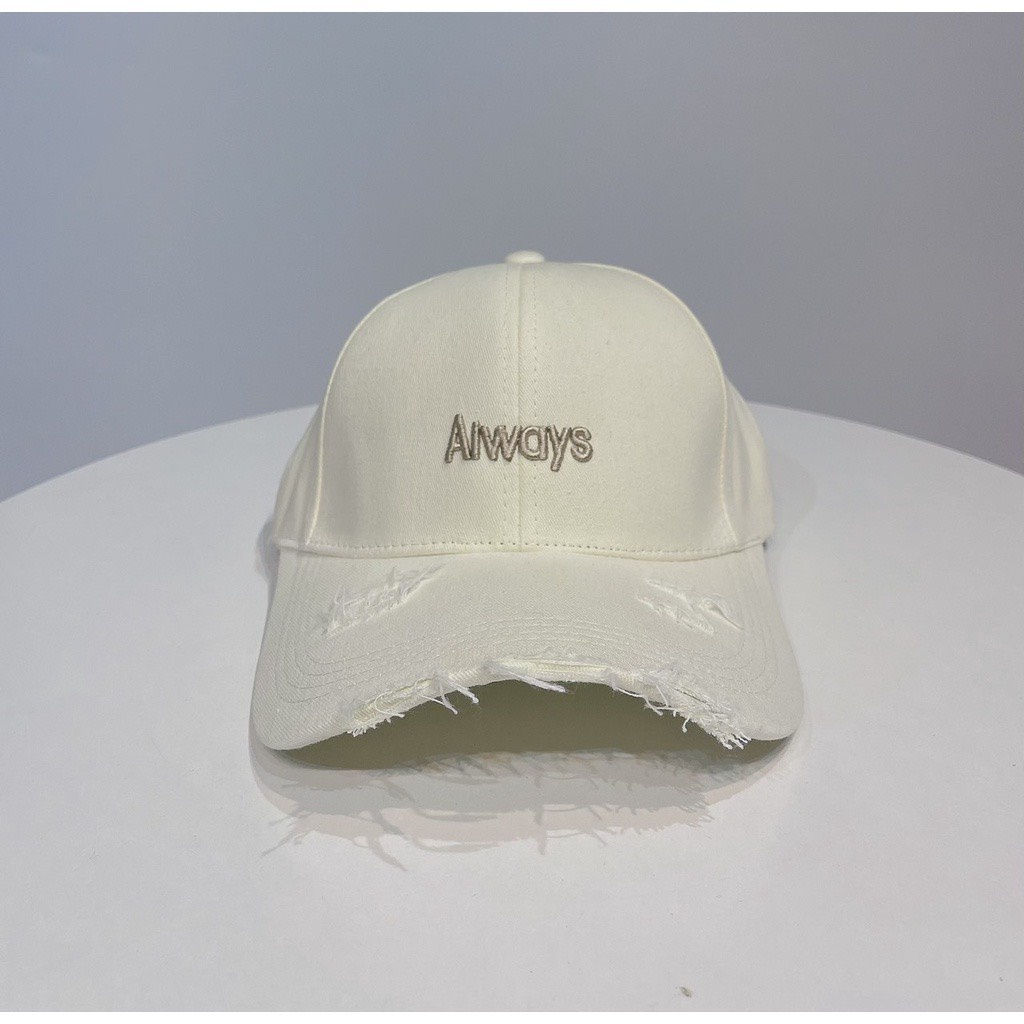 Nón lưỡi trai unisex thêu Always phong cách streetstyle mũ kaki rách nam nữ cực chất Lch