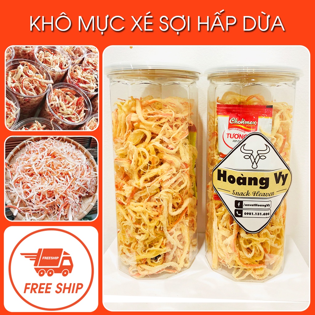 Khô Mực Xé Sợi Hấp Dừa 300g, vừa Ngon vừa Rẻ và Chất Lượng