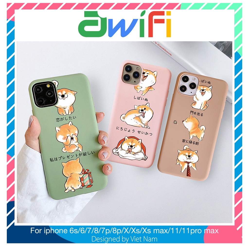 Ốp lưng iphone shiba trơn 5/5s/6/6plus/6s/6splus/7/7plus/8/8plus/x/xr/xs/11/12/pro/max/plus/promax - Awifi Case P2-4