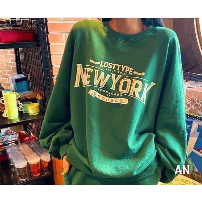 Set nỉ xanh New York loại nỉ mỏng form to