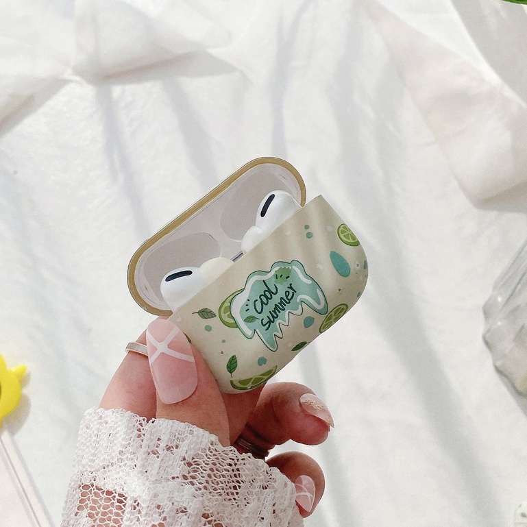 Vỏ Bảo Vệ Hộp Sạc Tai Nghe compatible AirPods Pro compatible AirPods3 3rd Generation Hình Quả Đào/Chanh Bằng TPU