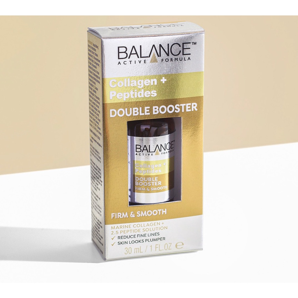 Serum Ngăn Ngừa Lão Hóa, Giảm Nếp Nhăn Balance Active Formula Collagen + Peptides Double Booster 30ml