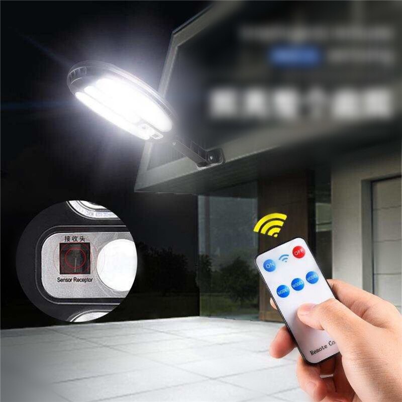 Đèn Led Năng Lượng Mặt Trời Cảm Biến Chuyển Động Hồng Ngoại Điều Khiển Từ Xa Gắn Tường Trang Trí Sân Vườn