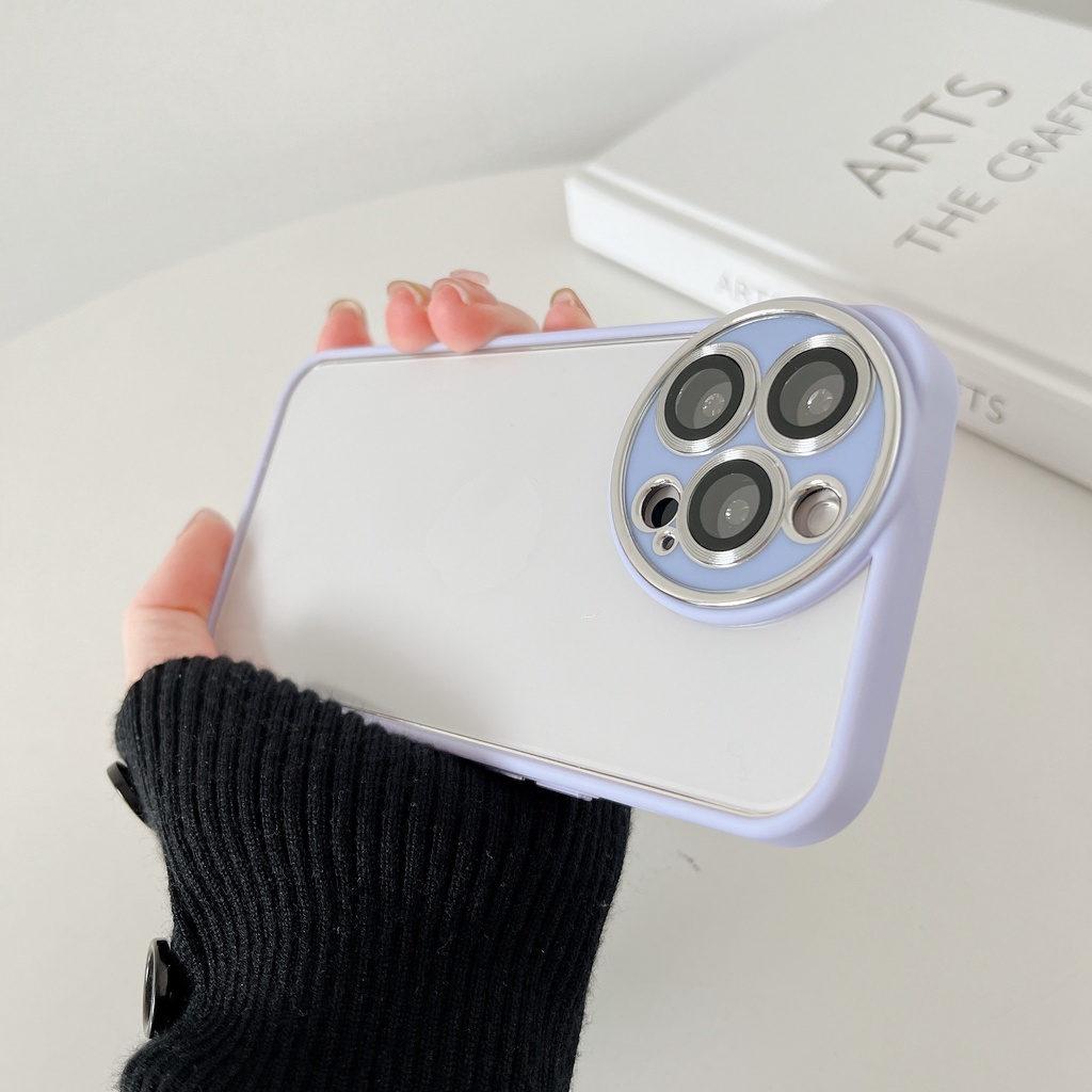 Ốp Điện Thoại Trong Suốt Có Khung Kim Loại Bảo Vệ Camera Cho IPhone 13 pro max 12 11 pro max 11 pro max