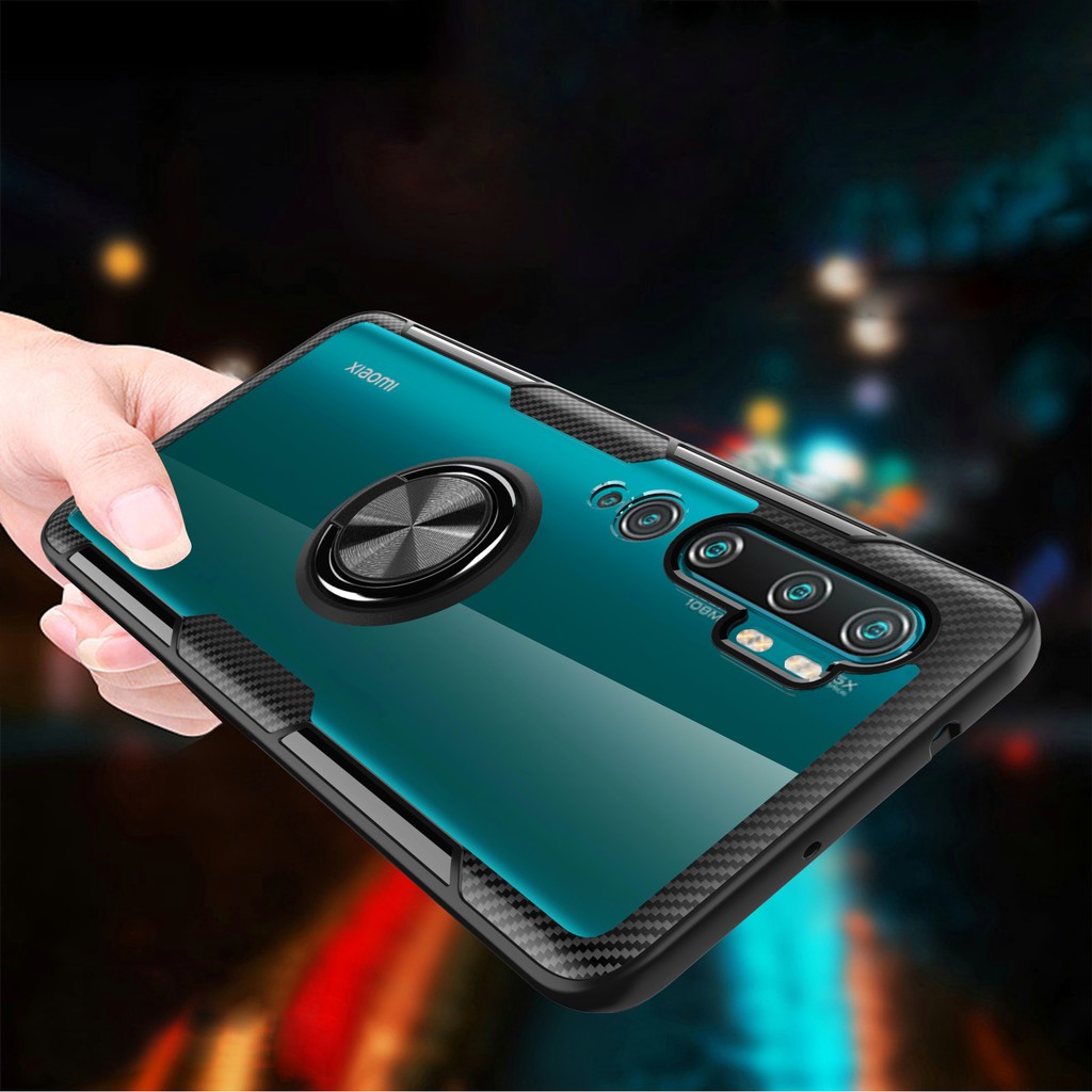 Ốp lưng Xiaomi Mi Note 10 / Note 10 Pro chống sốc giá đỡ Iring lưng trong viền màu 2