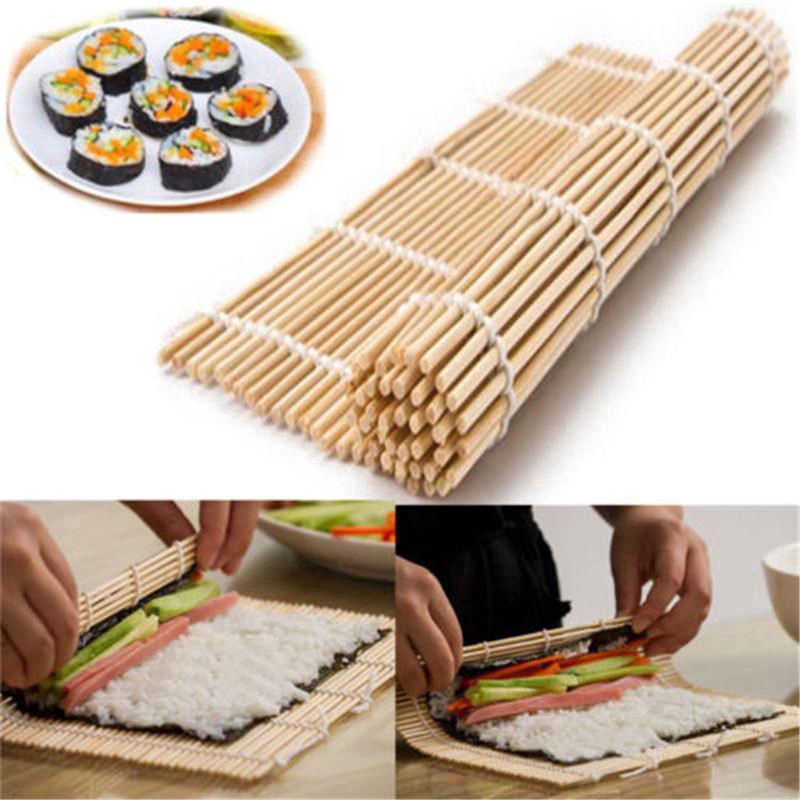 Thảm Cuộn Sushi Bằng Tre Tự Nhiên Chống Dính 24 * 24CM