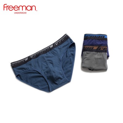 Combo 3 Quần lót nam chất liệu cotton TC, lưng thun bản có dệt chữ Freeman BO311