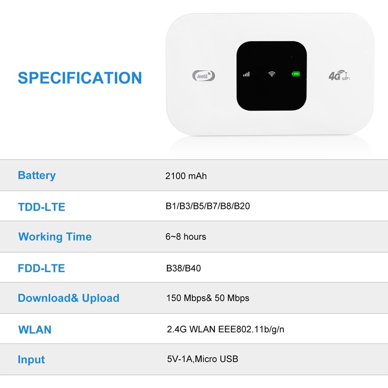 Bộ phát wifi 4G dùng pin MF800