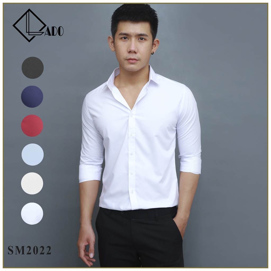 Áo Sơ Mi Trơn LADO 2033, có 6 màu lựa chọn