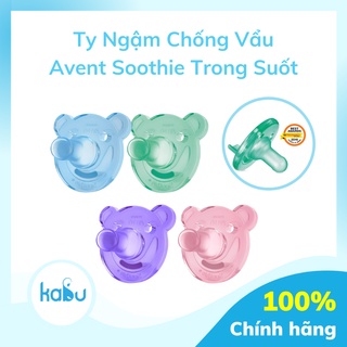 Kabu - ty giả avent soothie | ty ngậm chống vẩu avent soothie trong suốt trấn an giúp bé ngủ ngon