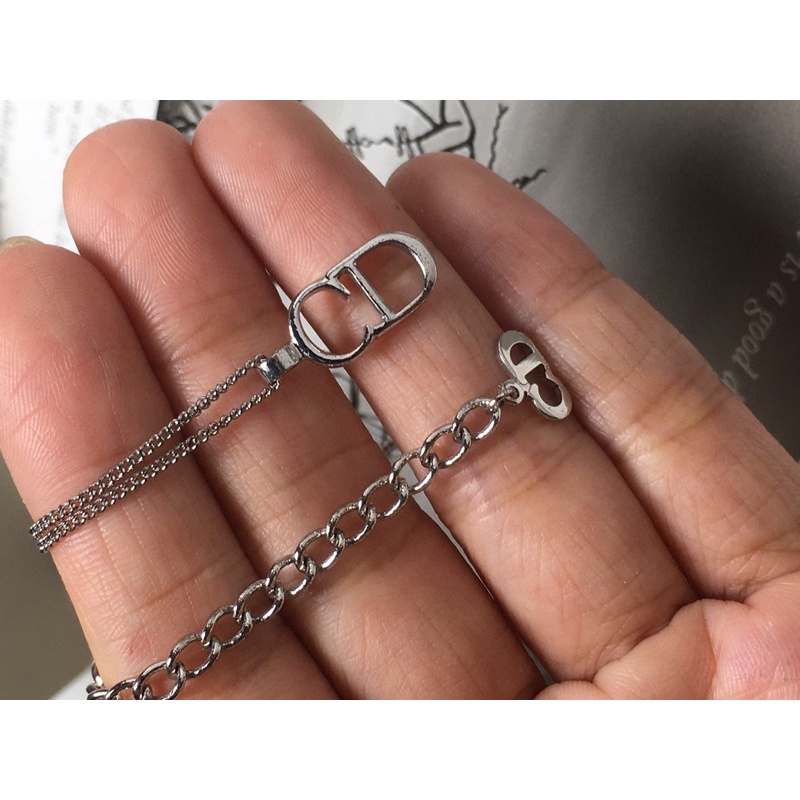 Dây chuyền vintage Dior-logo CD