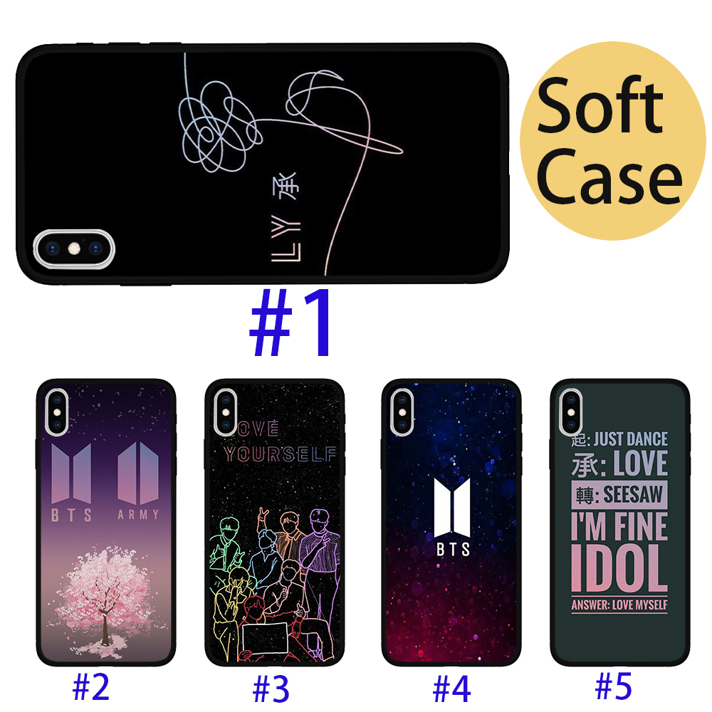 Ốp Lưng Silicone In Hình Nhóm Nhạc Bts Love Yourself Cho Samsung Galaxy A6 2018 A70 A7 A80 S6 Edge S7 S8 S9 Plus