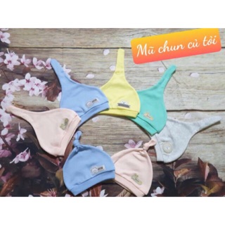 Mũ cotton thắt nút nhiều mẫu cho bé yêu