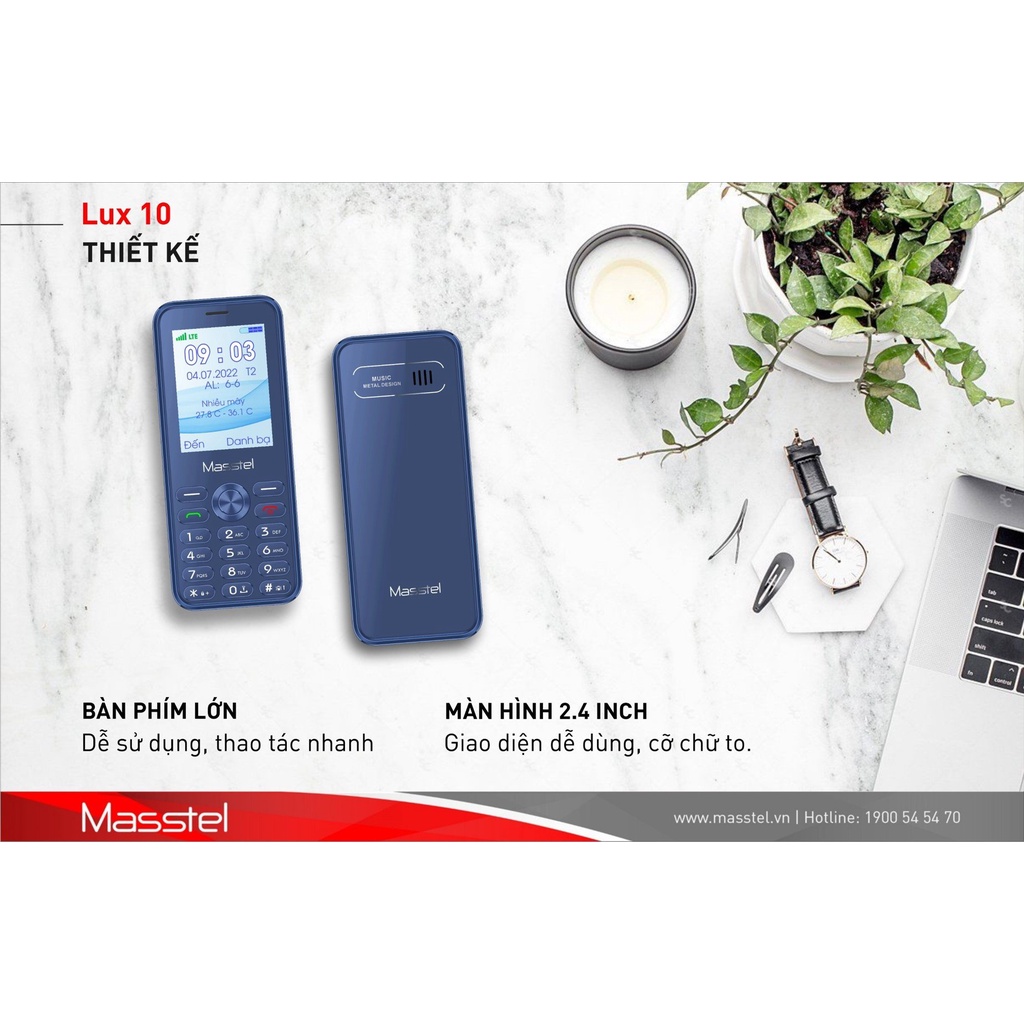 Điện thoại Masstel LUX 10 4G- Hàng Chính Hãng - Bảo Hành Toàn Quốc