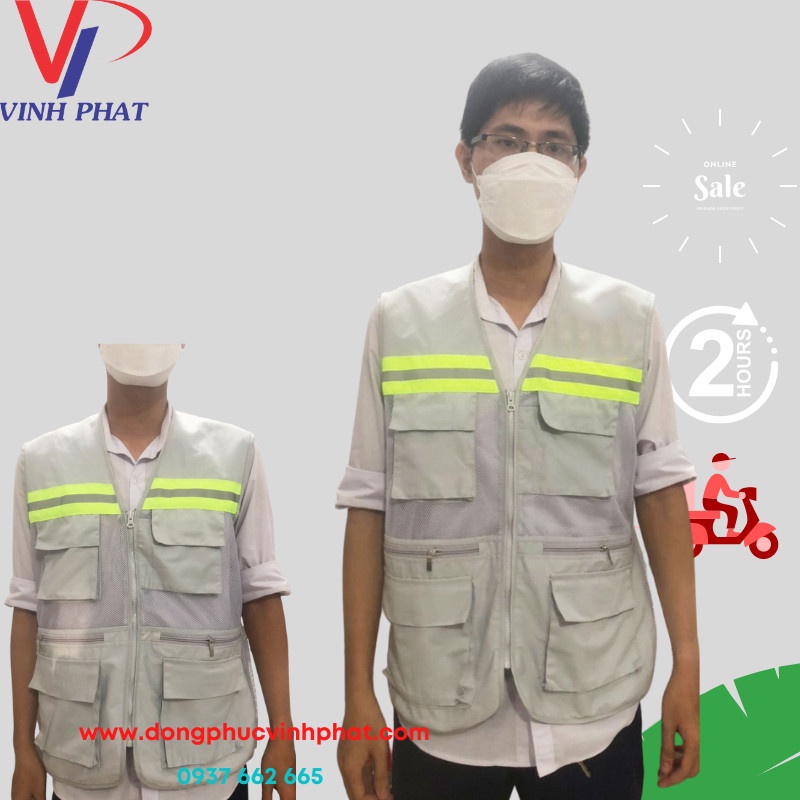 Áo Gile Kỹ Sư Phản Quang, Áo Giám Sát Công Nhân Cao Cấp Đủ Màu Sắc