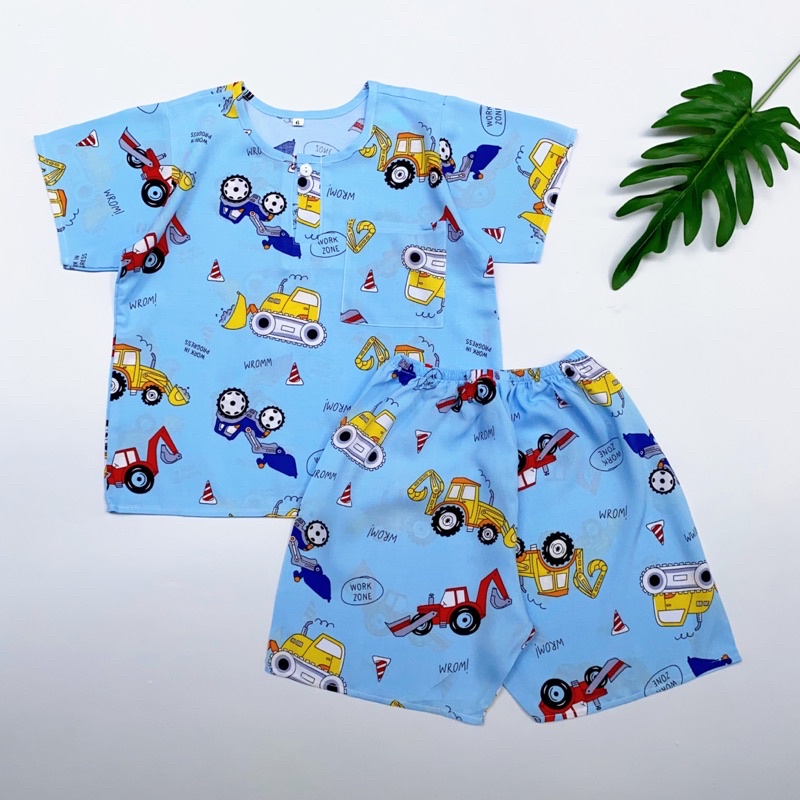 Đồ tole bé trai, bộ tole bé trai 9-30kg cộc tay vải lanh thoáng mát, thấm hút tốt đường may kĩ - Pigbabystore