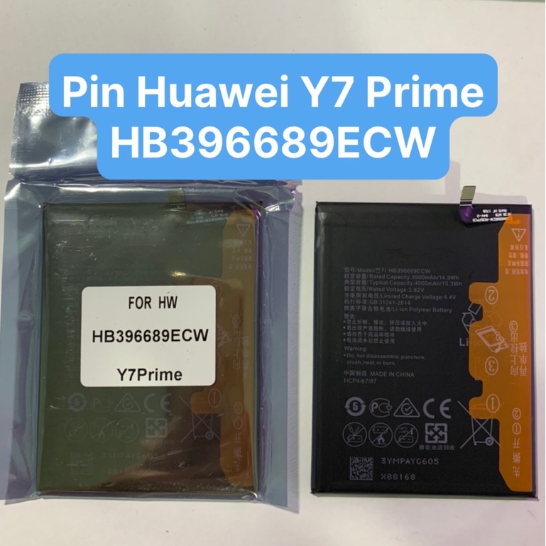 Pin zin công ty Huawei Y7 2019 / Y7 Pro 2019 / Y7 Prime 2019 / Y7p 2020 / Y9 2019 Y9 Pro 2019 Y9 Prime 2019 HB396689ECW