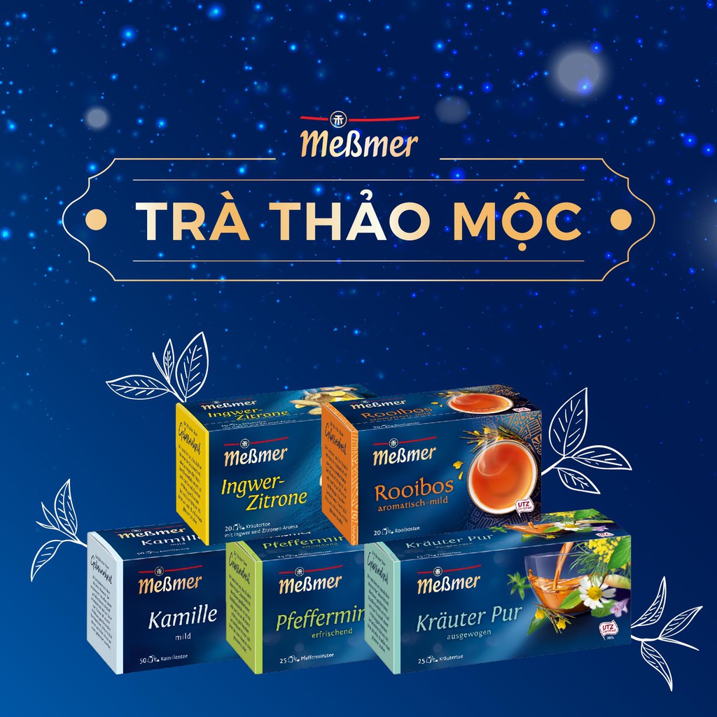 Trà túi lọc MESSMER của Đức nhiều vị