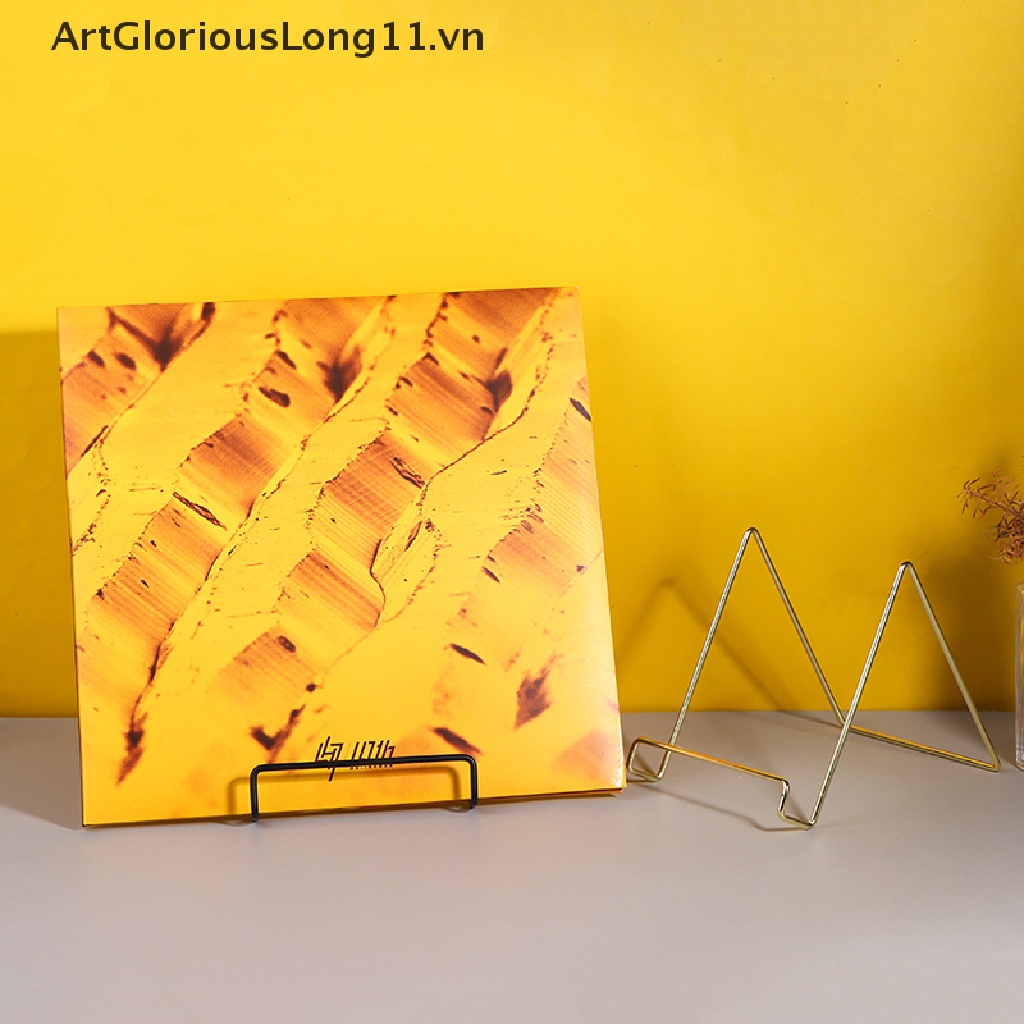Kệ Trưng Bày Đĩa CD LP Vinyl EP Màu Vàng Đen Để Bàn