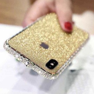 Ốp điện thoại nhũ vàng viền đính đá kiêu sa BB1234