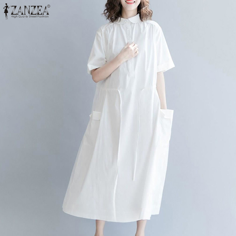 Đầm Maxi ZANZEA Cho Nữ Tay Ngắn Hợp Thời Trang | BigBuy360 - bigbuy360.vn