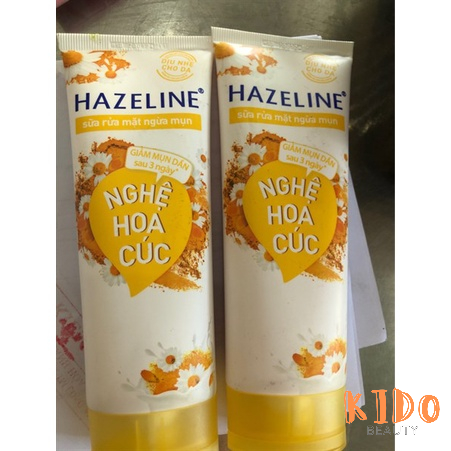 Sữa rửa mặt ngừa mụn sáng da HAZELINE Matcha Tràm Trà | Nghệ Hoa Cúc | Matcha & Lựu Đỏ 50g / 100g