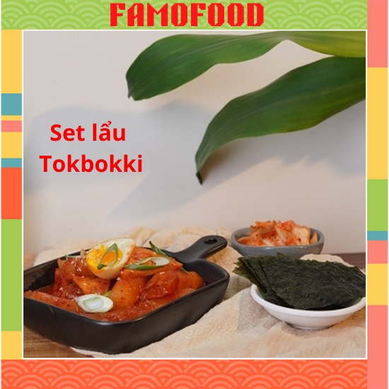 COMBO 500G BÁNH GẠO TOKBOKI CẮT SẴN GÓI VÀNG 100G SỐT NẤU