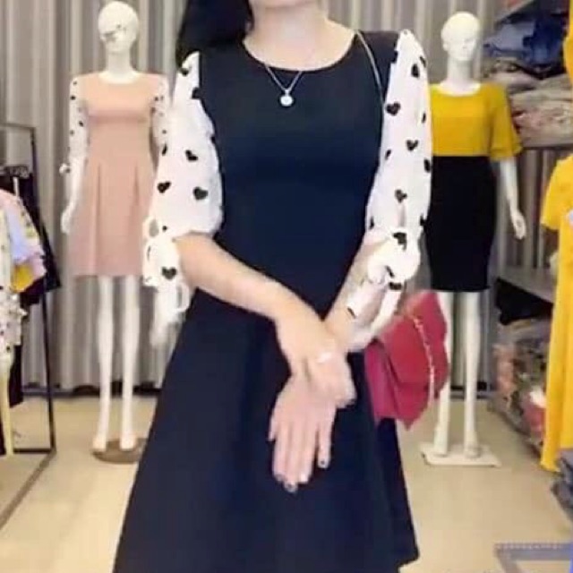 Váy tay pha tơ