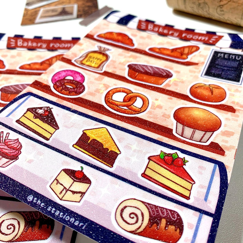 Sticker Bakery Room Màng Kim Tuyến by The Stationari