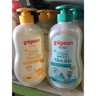 Sữa tắm gội Pigeon Baby Wash 2in1 dành cho bé trọng lượng 700ml