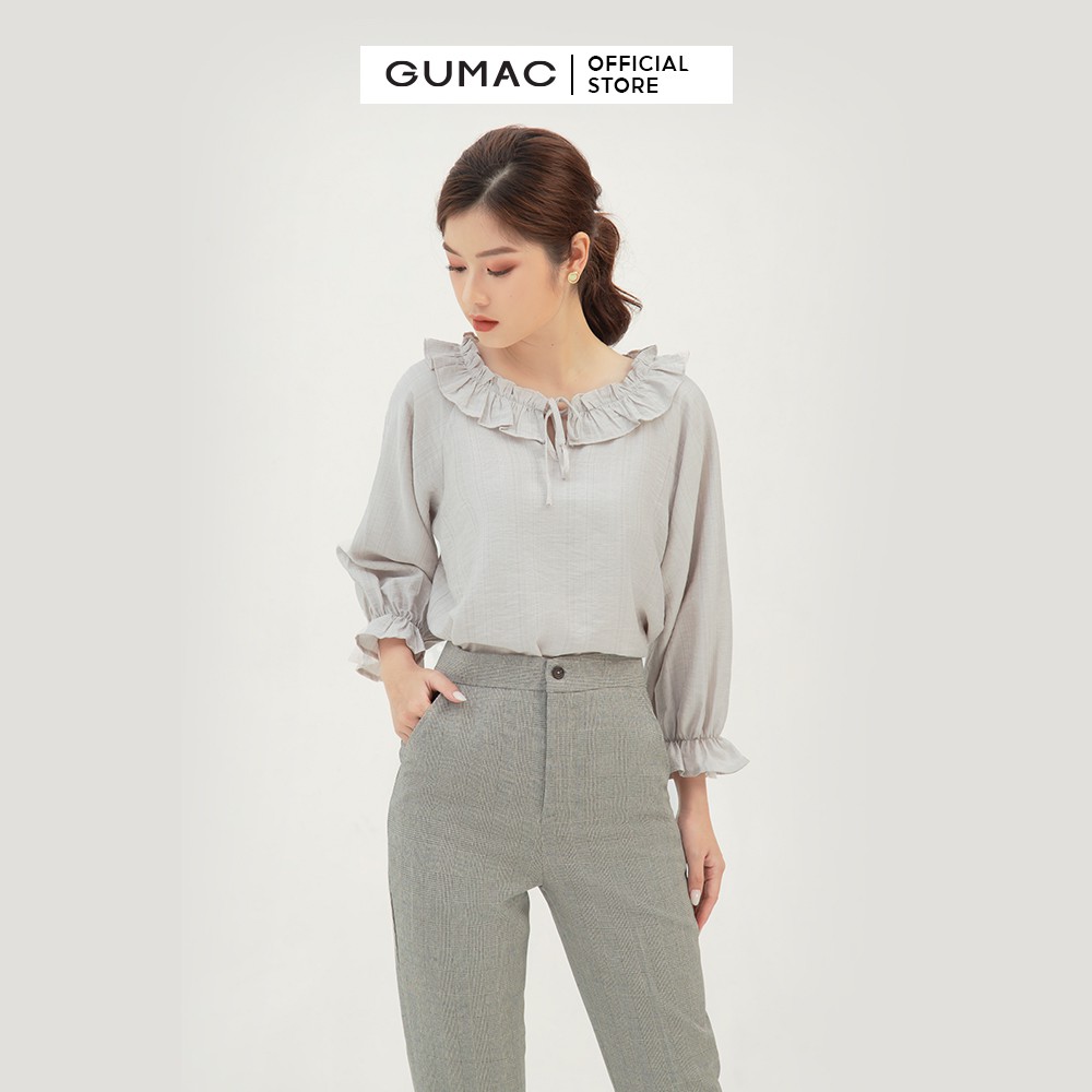 [Mã WABRGU72 giảm 10% tối đa 50k đơn 250k] Quần tây nữ họa tiết caro GUMAC thiết kế basic, đồ công sở thanh lịch QB338 | BigBuy360 - bigbuy360.vn