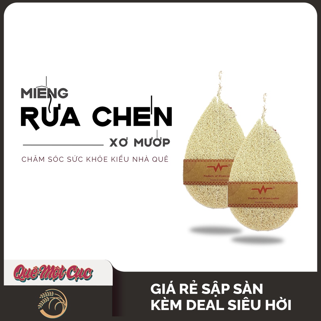 Xơ mướp rửa chén, bát từ thiên nhiên, tạo bọt nhiều Spa Quê Một Cục