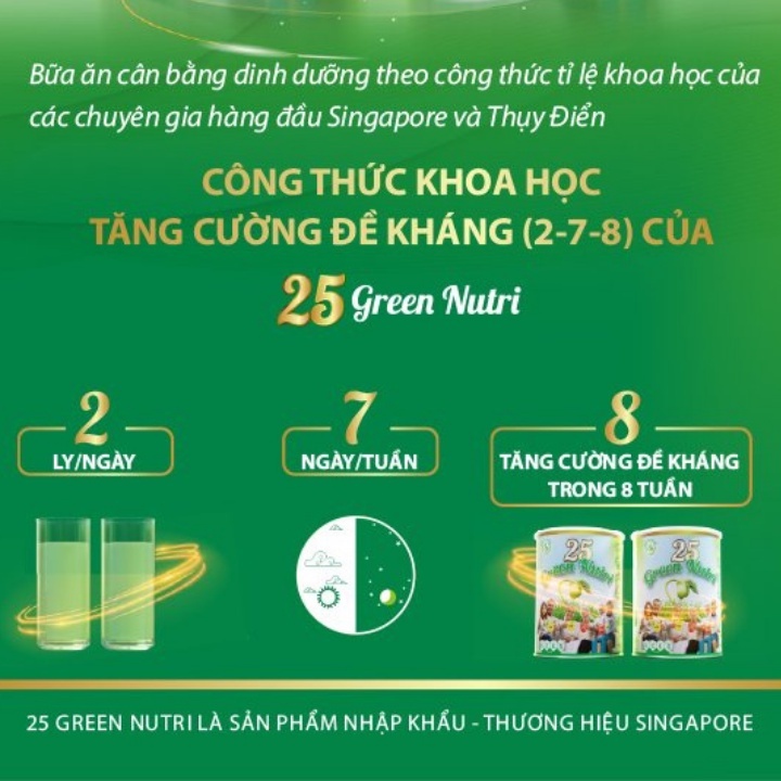 25 Green Nutri - Sữa Hạt Ngũ Cốc Chính Hãng 750gr (Dạng Lon)