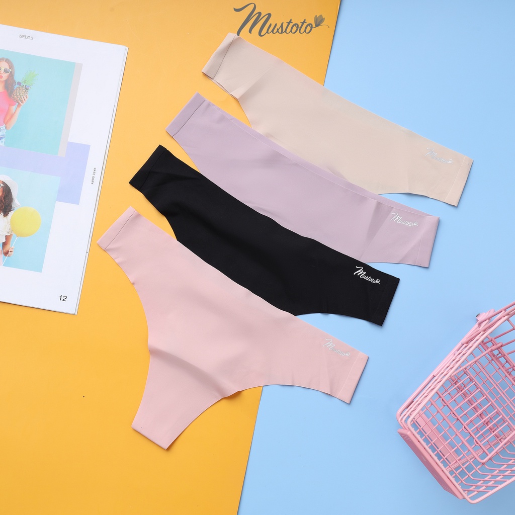 Combo 4 Quần Lót Nữ Lọt Khe Thong Trơn Không Đường May Birdweed (Mustoto MQ24)