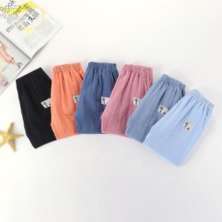 🌈Co Collection [Hàng Có Sẵn] Quần Dài Cotton Lanh Mỏng Chống Muỗi Phong Cách Mùa Hè Cho Trẻ Em
