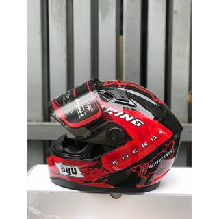 mũ agu fullface tem racing (màu đỏ)