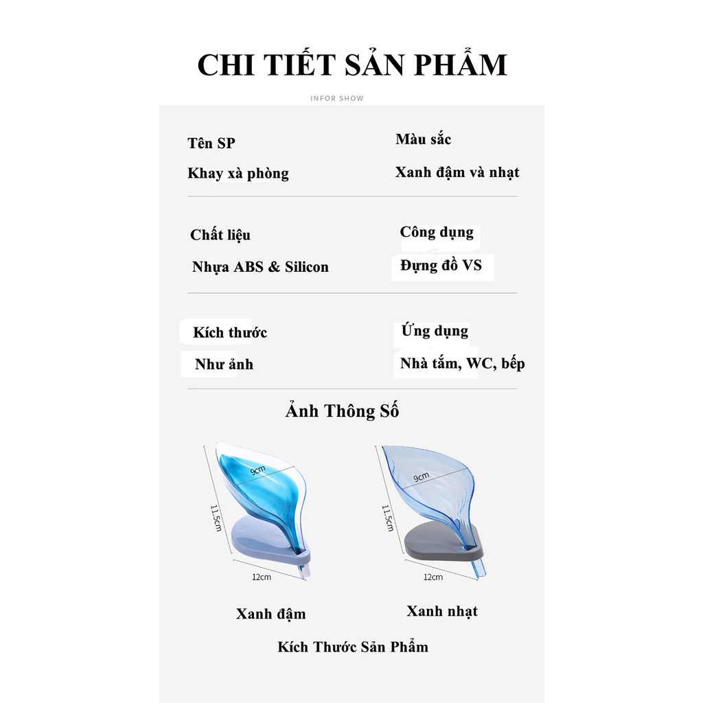 Khay Đựng Xà Phòng Schmidt, Khay Đựng Làm Bằng Nhựa ABS Cao Cấp, Khay Đựng Xà Bông Hình Lá-Hàng Chính Hãng