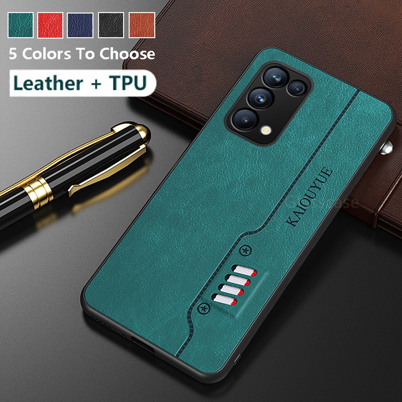 Ốp điện thoại da viền TPU dẻo thời trang chống sốc cho OPPO RENO 5 PRO RENO5 5PRO RENO5PRO 5G
