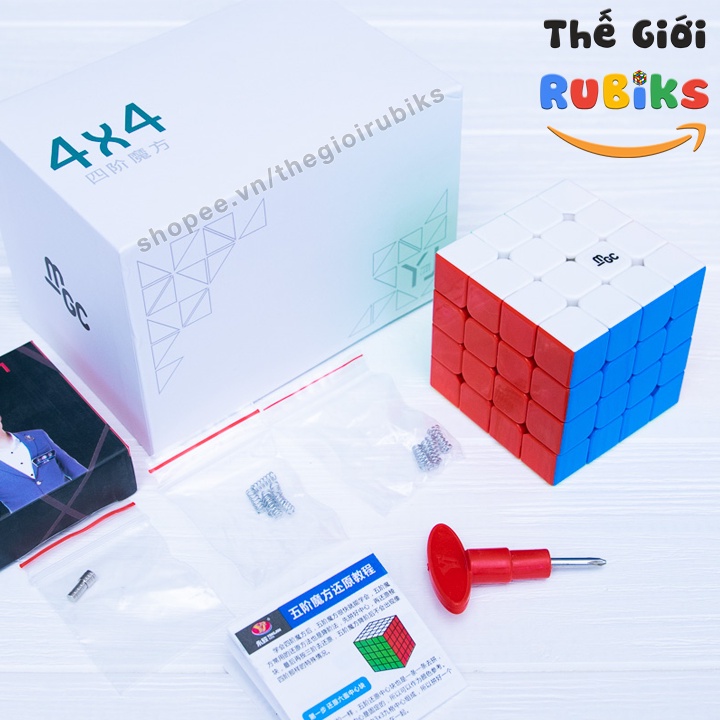 Rubik 4x4 YJ MGC 4x4 Có Nam Châm Stickerless Rubic Không Viền 4 Tầng Đồ Chơi Trí Tuệ