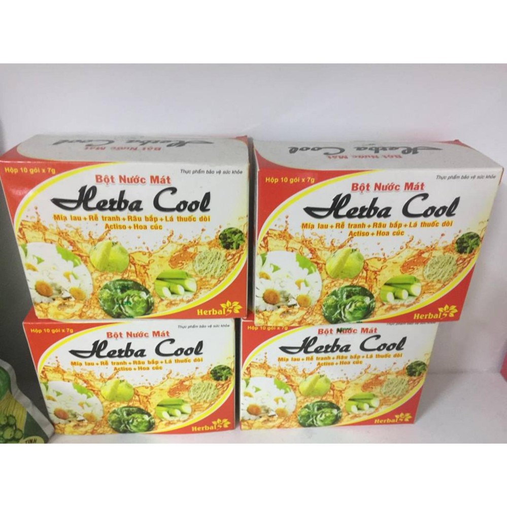 Bột nước mát Herba Cool hộp 10 gói - Thanh nhiệt, mát gan - cvspharmacy