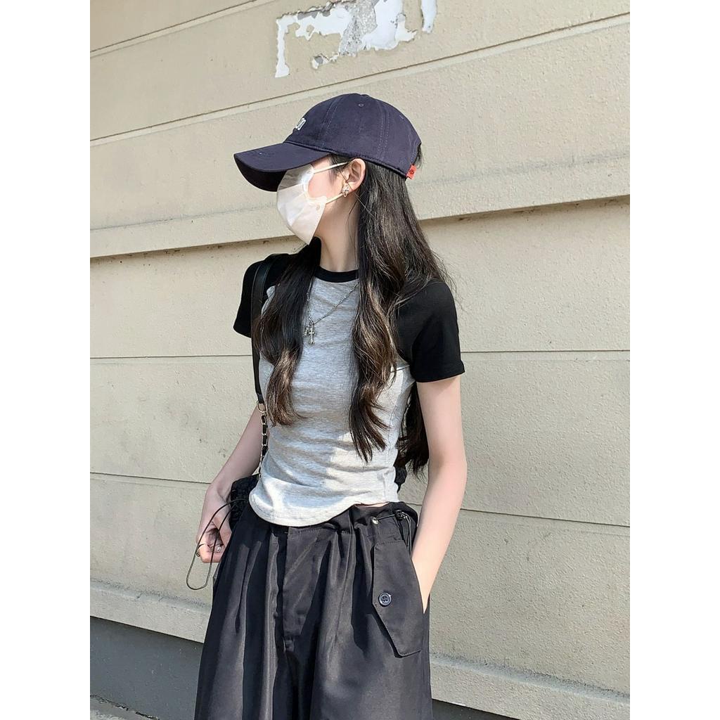 Áo Thun Ngắn Tay Dáng Ôm Thời Trang Cho Nữ 61289