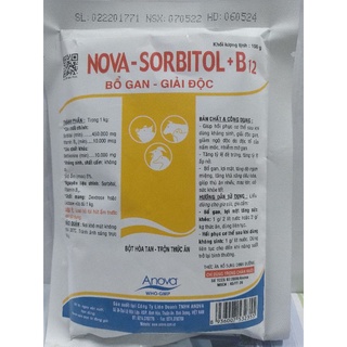 Combo 2 gói*100 gram Nova Sorbitol B12 trộn thức ăn cho vật nuôi