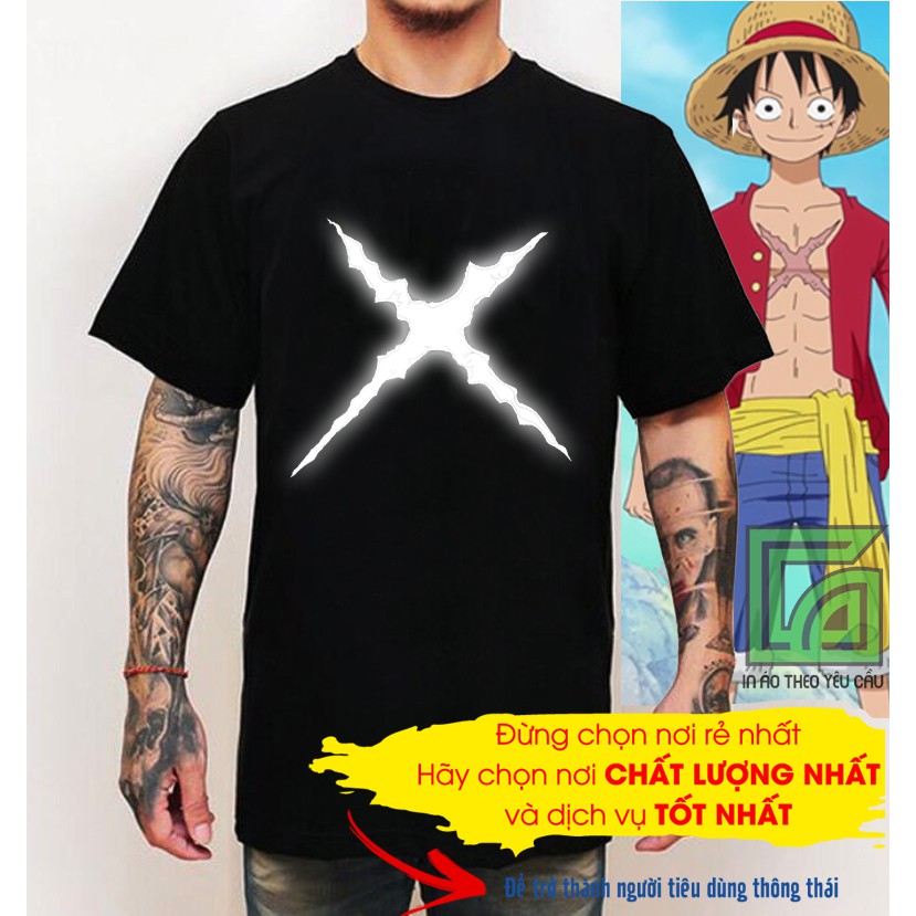 Áo Thun Phản Quang Vết Sẹo Luffy One Piece