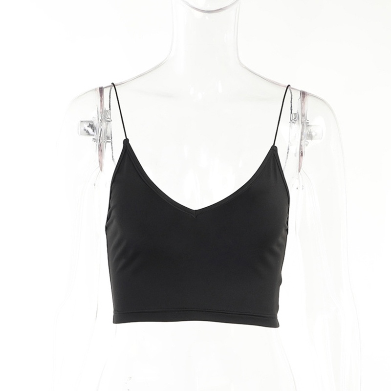 Áo croptop hai dây cổ yếm thêu hình bướm hở lưng gợi cảm cho nữ