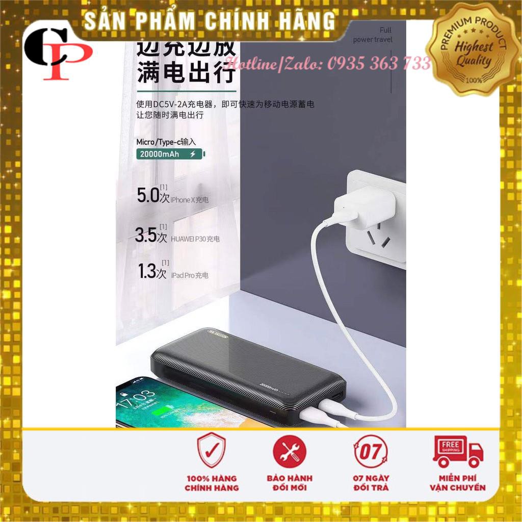 Sạc Dự Phòng 20000mah 10000mah WK DESIGN WP117 Cục pin sạc dự phòng mini sạc nhanh 2 cổng USB 2.1A